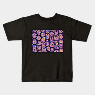 Heads 2 (colored b) by Lei Melendres Kids T-Shirt